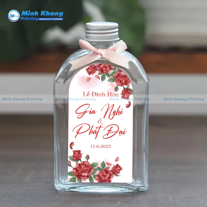 33+ Mẫu Tem Dán Chai Nước Đám Cưới Đẹp Tinh Tế & Ý Nghĩa