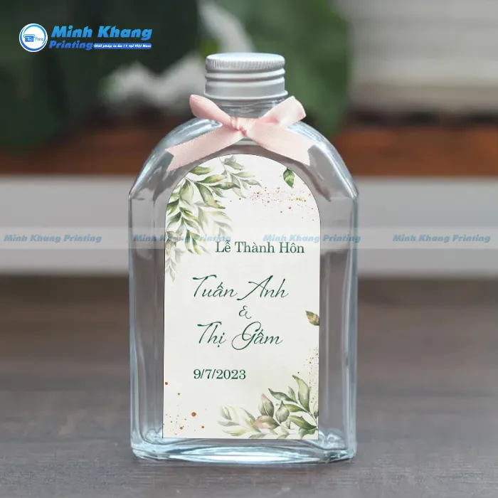 33+ Mẫu Tem Dán Chai Nước Đám Cưới Đẹp Tinh Tế & Ý Nghĩa
