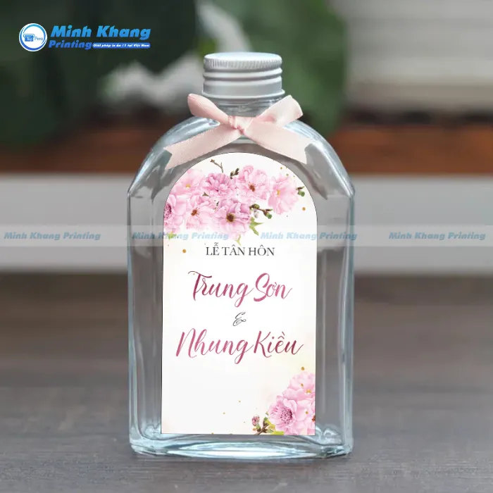 33+ Mẫu Tem Dán Chai Nước Đám Cưới Đẹp Tinh Tế & Ý Nghĩa