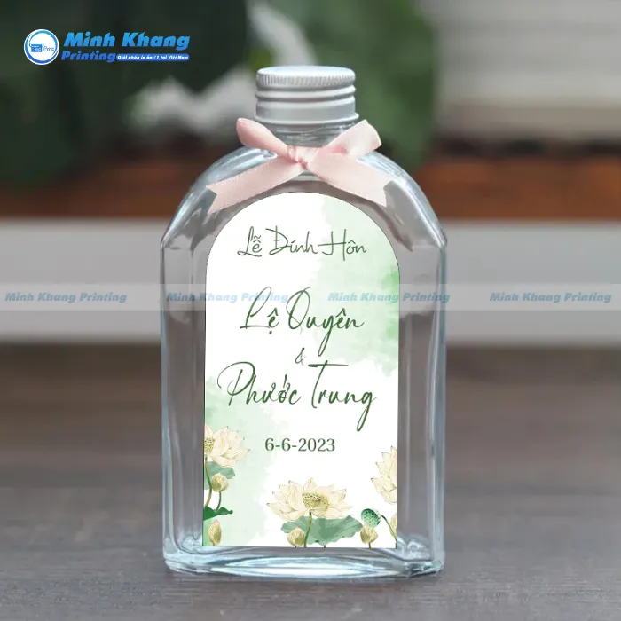 33+ Mẫu Tem Dán Chai Nước Đám Cưới Đẹp Tinh Tế & Ý Nghĩa