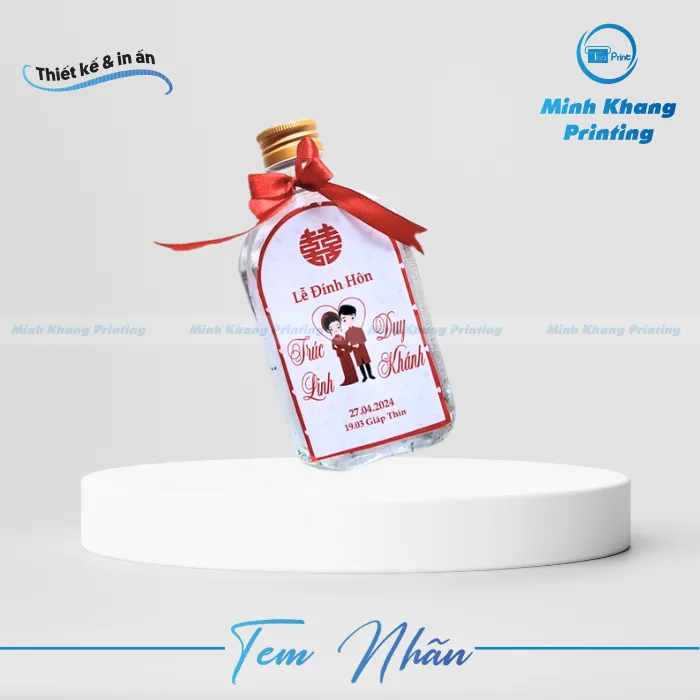 33+ Mẫu Tem Dán Chai Nước Đám Cưới Đẹp Tinh Tế & Ý Nghĩa