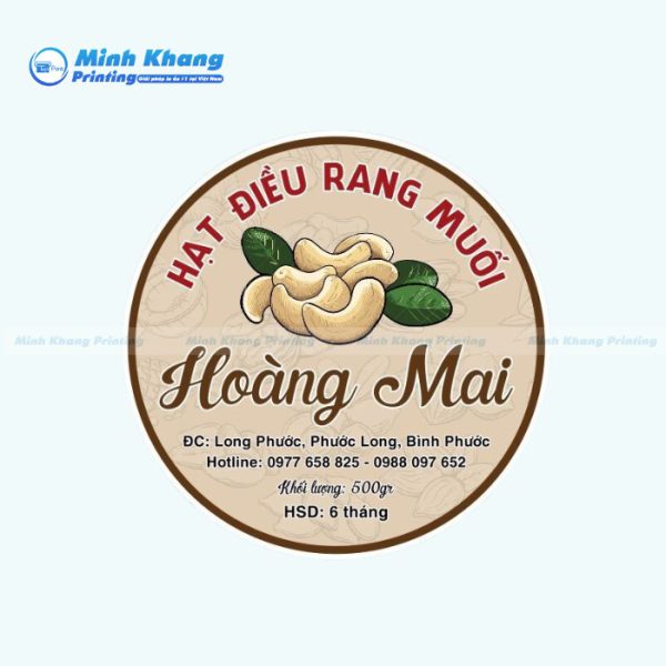 22+ Mẫu Tem Hạt Điều Đẹp & Nổi Bật Thương Hiệu