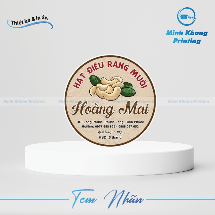 22+ Mẫu Tem Hạt Điều Đẹp & Nổi Bật Thương Hiệu