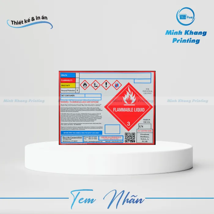 10+ Mẫu Tem Nhãn Hoá Chất Chuyên Nghiệp & Thông Dụng