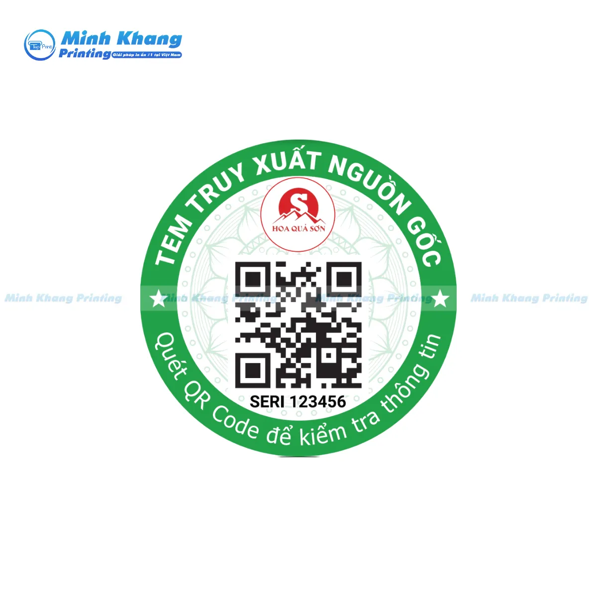 40+ Mẫu Tem Truy Xuất Nguồn Gốc, Tránh Hàng Giả & An Toàn