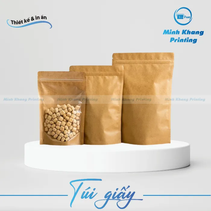 10+ Mẫu Túi Zip Giấy Kraft Có Cửa Sổ Thông Dụng