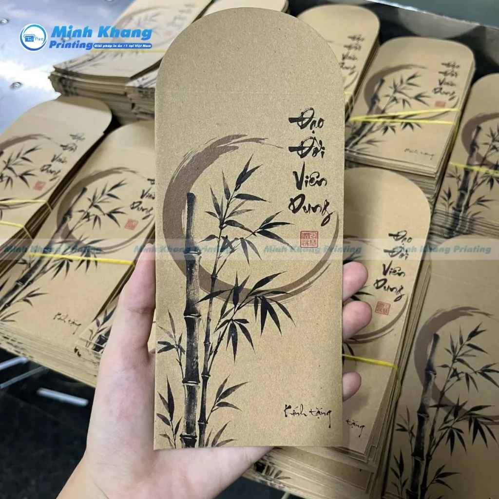 Mẫu bao lì xì kraft tối giản tôn vinh vẻ tinh tế