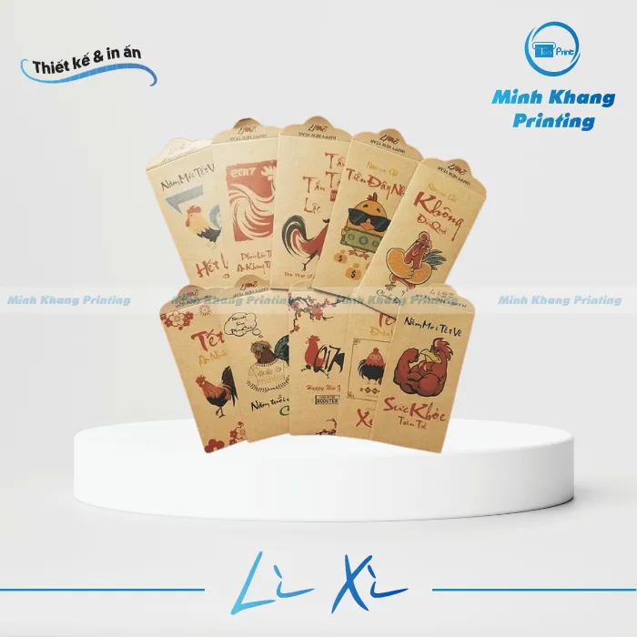 bao lì xì giấy kraft