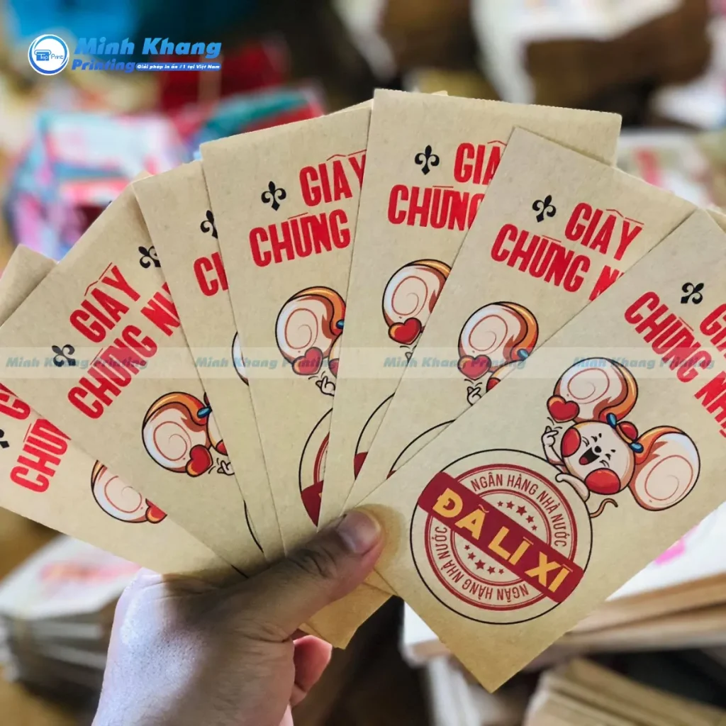 Mẫu bao lì xì kraft thân thiện giúp bảo vệ môi trường