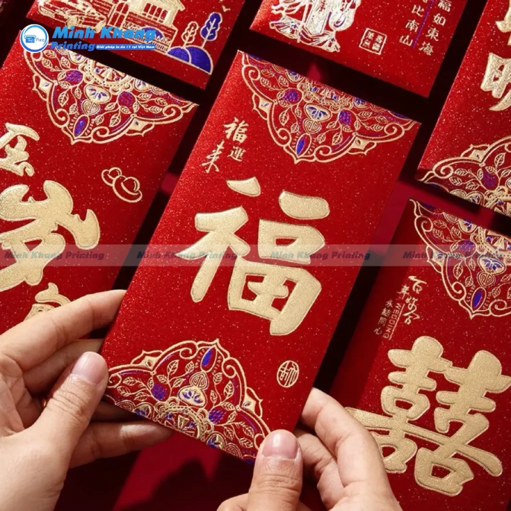 Mẫu bao lì xì kim tuyến cao cấp dành cho đối tác