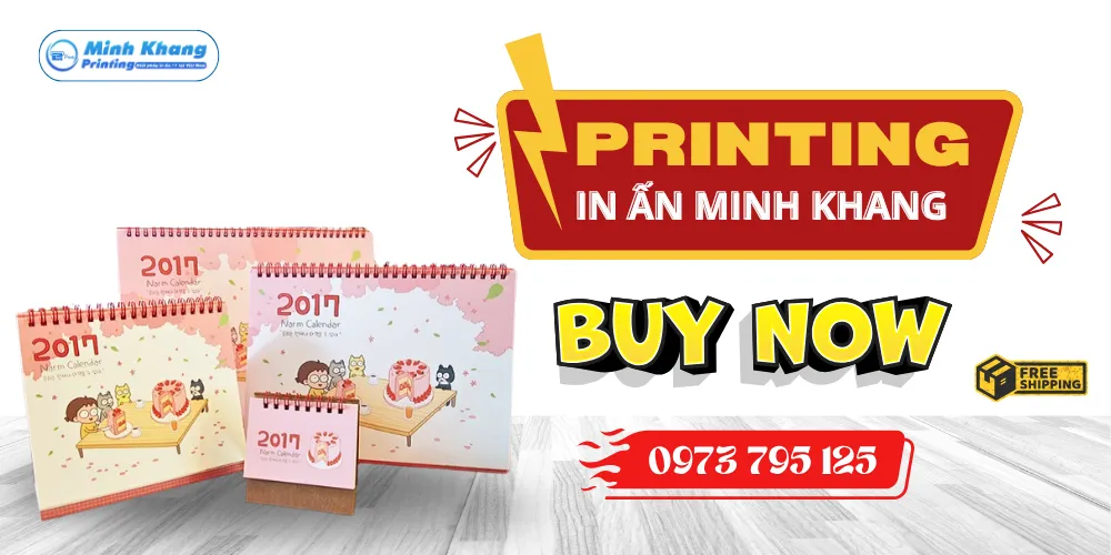 Minh Khang Nhận In Lịch Để Bàn Chữ A Số Lượng Ít