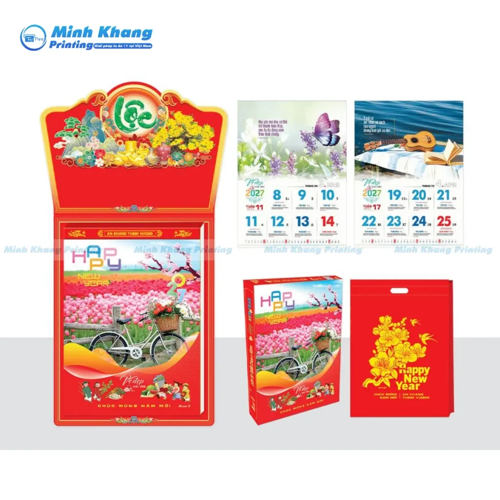 Quy trình in test màu và kiểm tra chất lượng lịch treo tường tại xưởng In Minh Khang