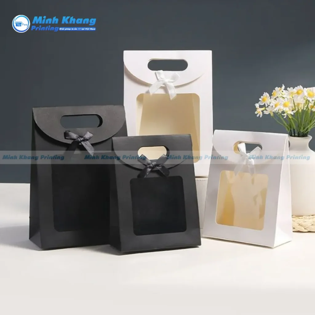 Mẫu túi giấy trơn nắp gài