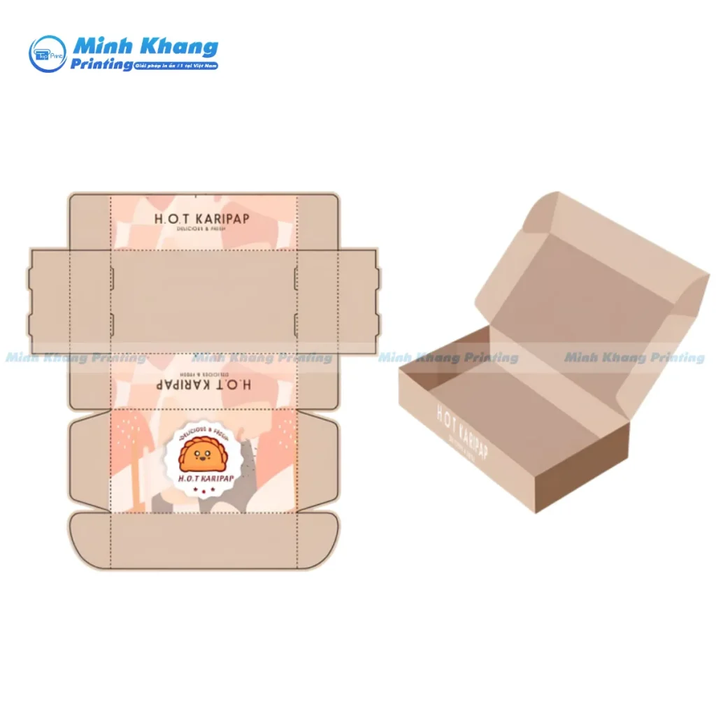 Vector mẫu hộp giấy đựng quà nắp gài
