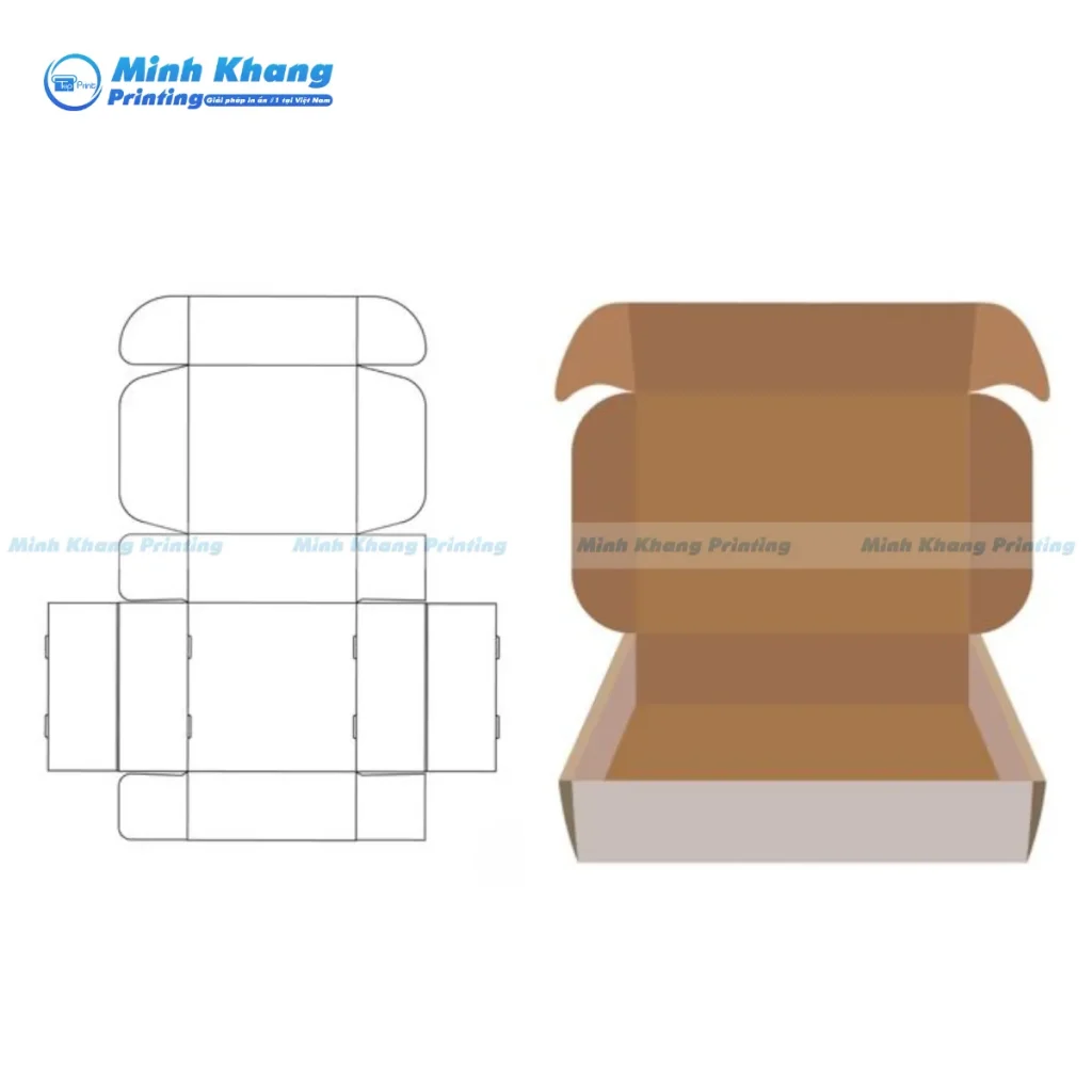 Vector mẫu thiết kế hộp giấy kraft carton 