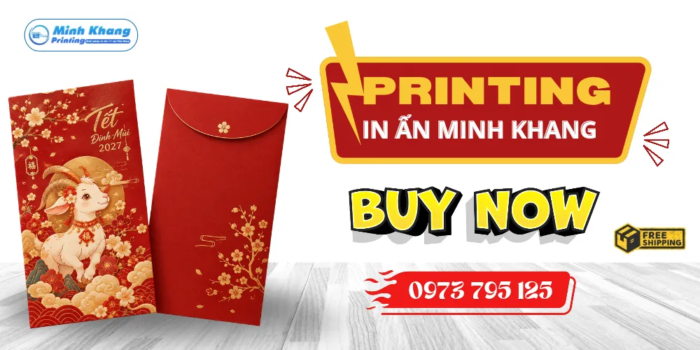 In bao lì xì 12 con giáp Tết Đinh Mùi 2027 sắc nét giá xưởng tại TPHCM In Minh Khang