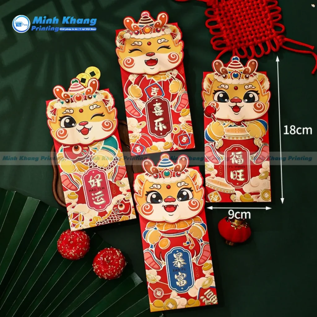 Mẫu bao lì xì con giáp năm Thìn