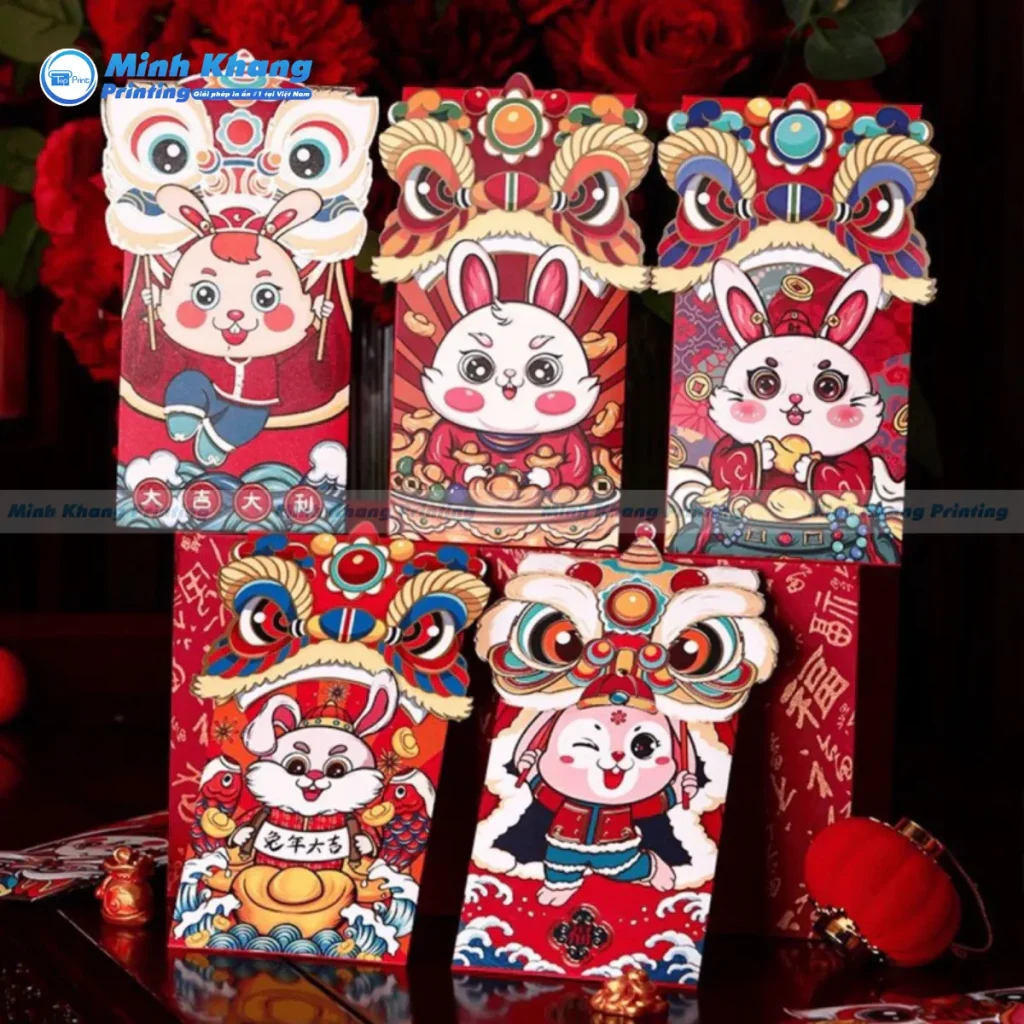 Mẫu bao lì xì con giáp trung quốc con Thỏ