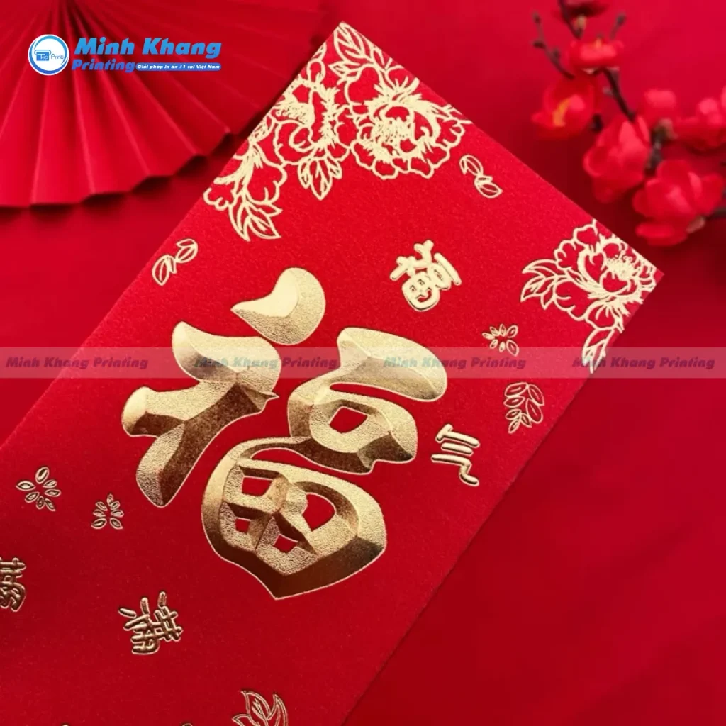 Mẫu bao lì xì dập nổi dành cho khách hàng VIP của ngân hàng rất đẳng cấp