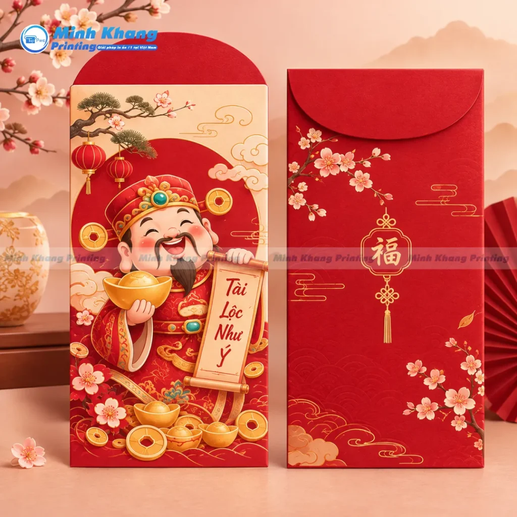 in bao lì xì hình thần tài hcm