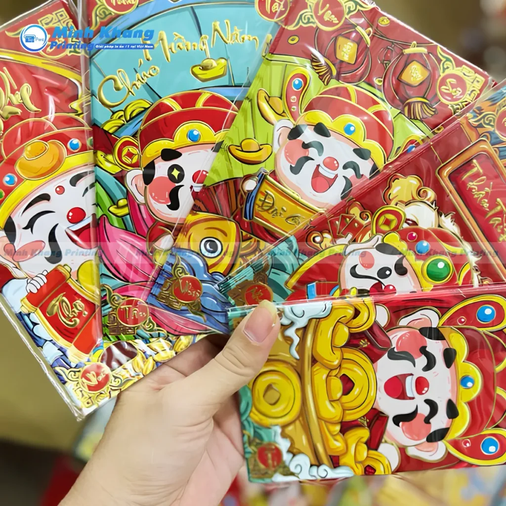 Mẫu bao lì xì ông Thần Tài chibi ngộ nghĩnh cực hot