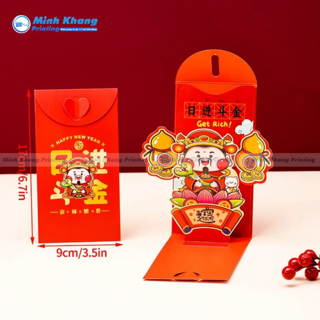 Mẫu bao lì xì Thần Tài khai xuân mang lại vạn sự may