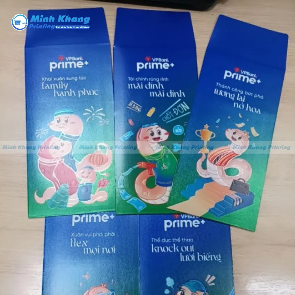 Mẫu bao lì xì ngân hàng VPBank sắc xanh tài lộc