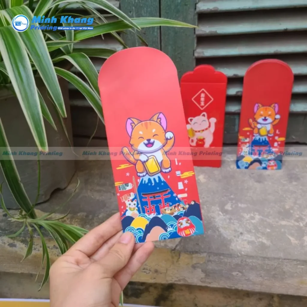 Bảng mẫu chất liệu giấy in bao lì xì Nhật Bản cao cấp