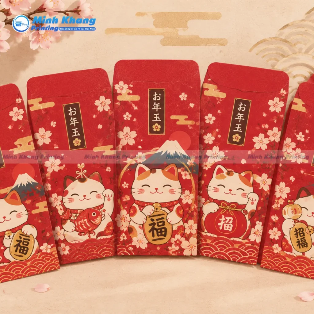4 mẫu thiết kế bao lì xì phong cách Nhật Bản độc đáo