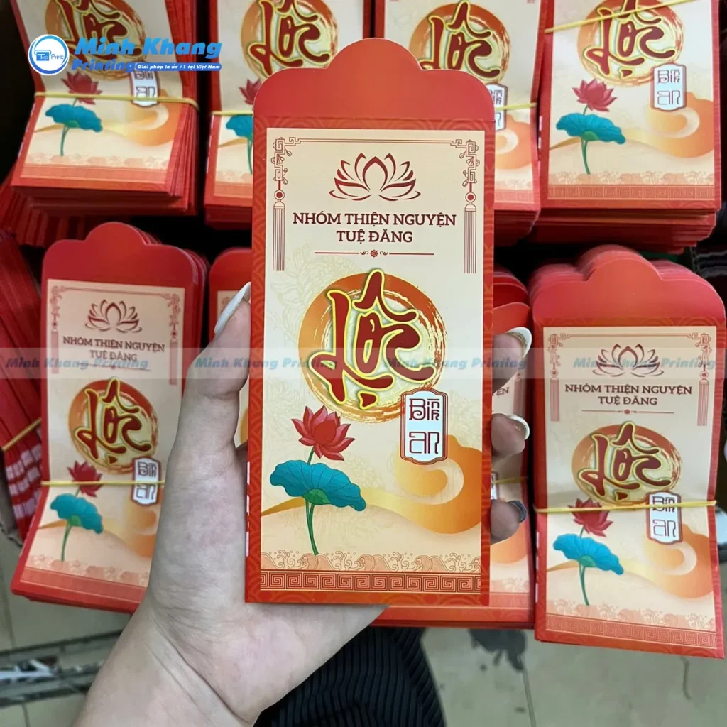 Mẫu bao thư lì xì Phật giáo thiết kế độc quyền