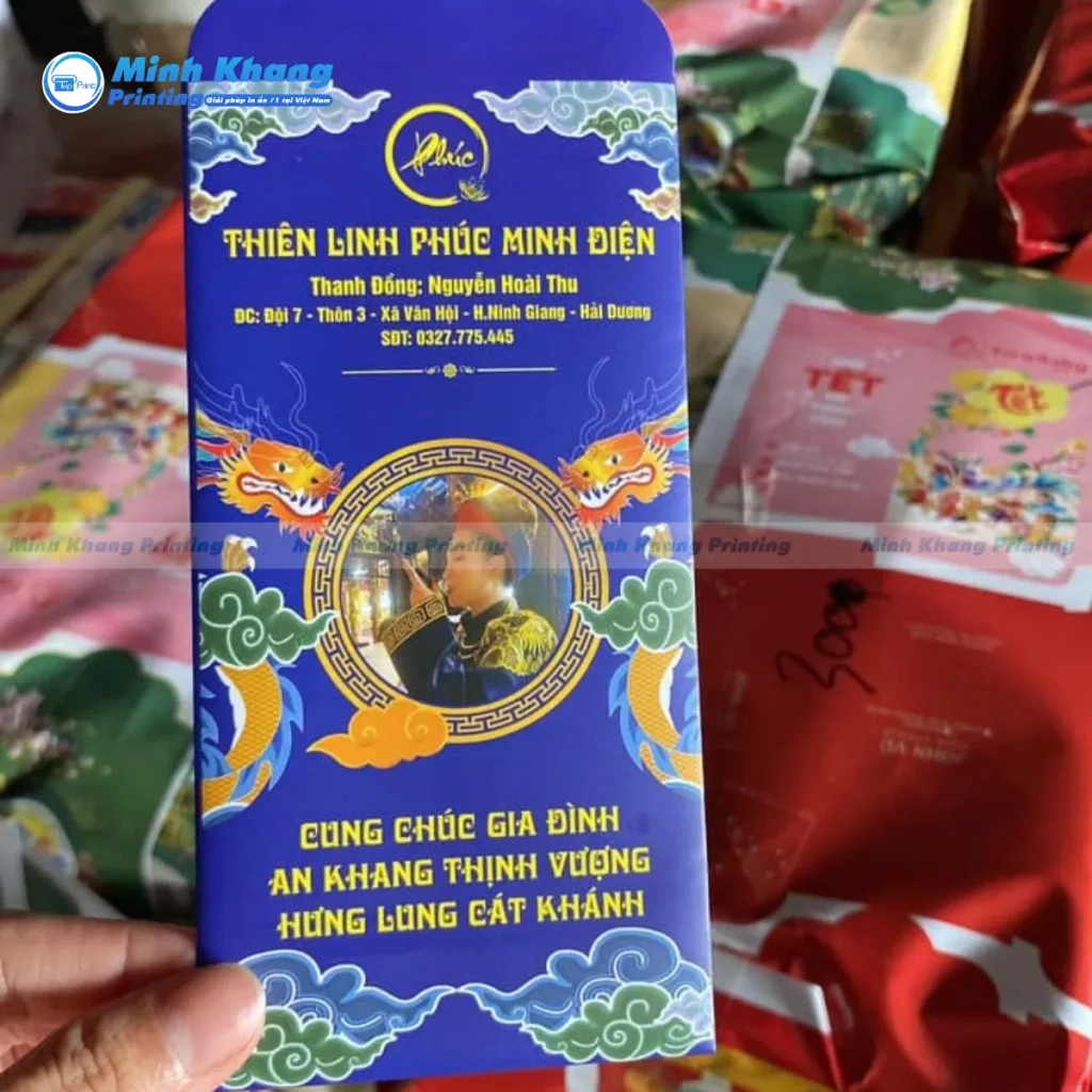 Bao lì xì phật giáo giá sỉ in họa tiết hoa sen trang nghiêm