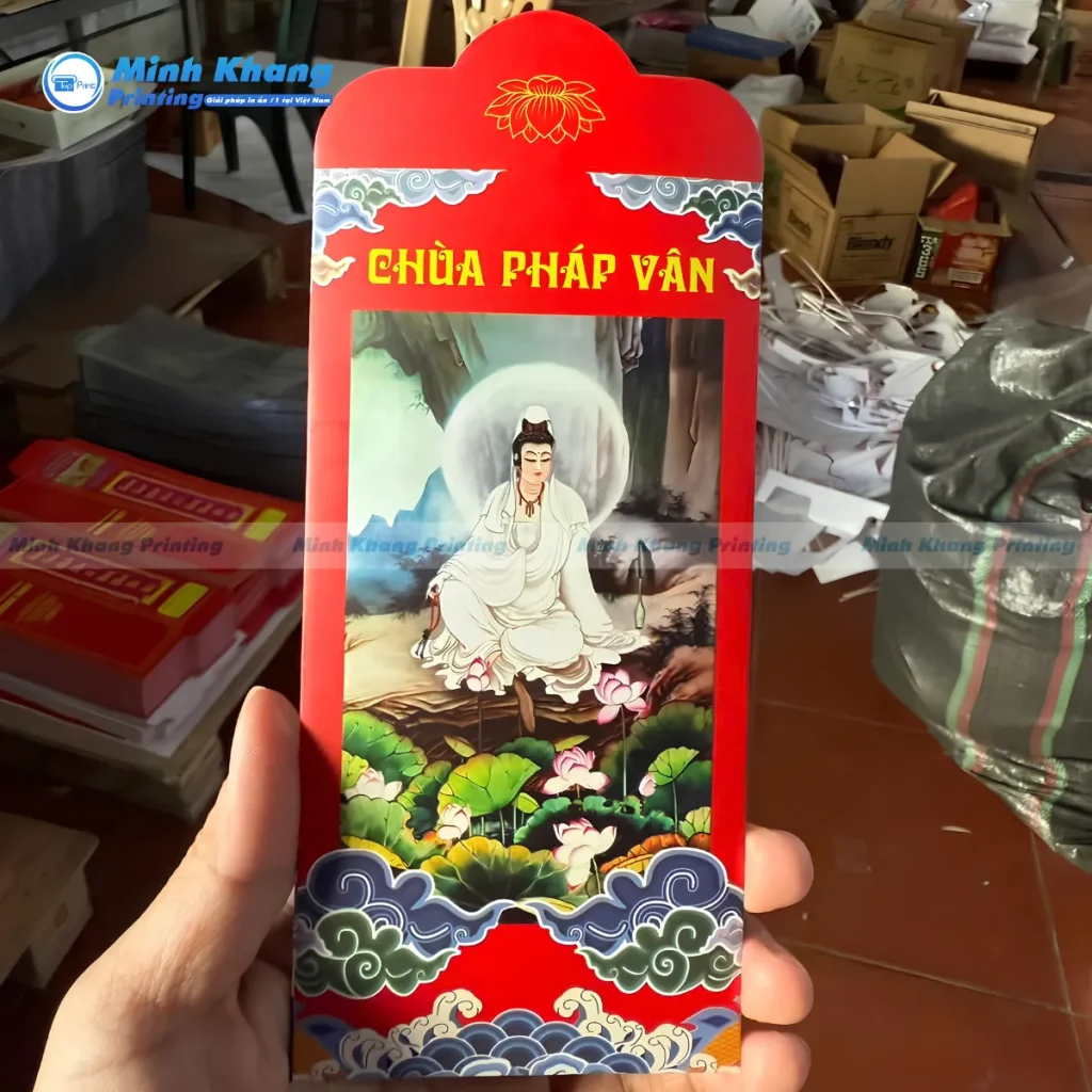 Mẫu bao lì xì phật giáo thiết kế riêng theo yêu cầu