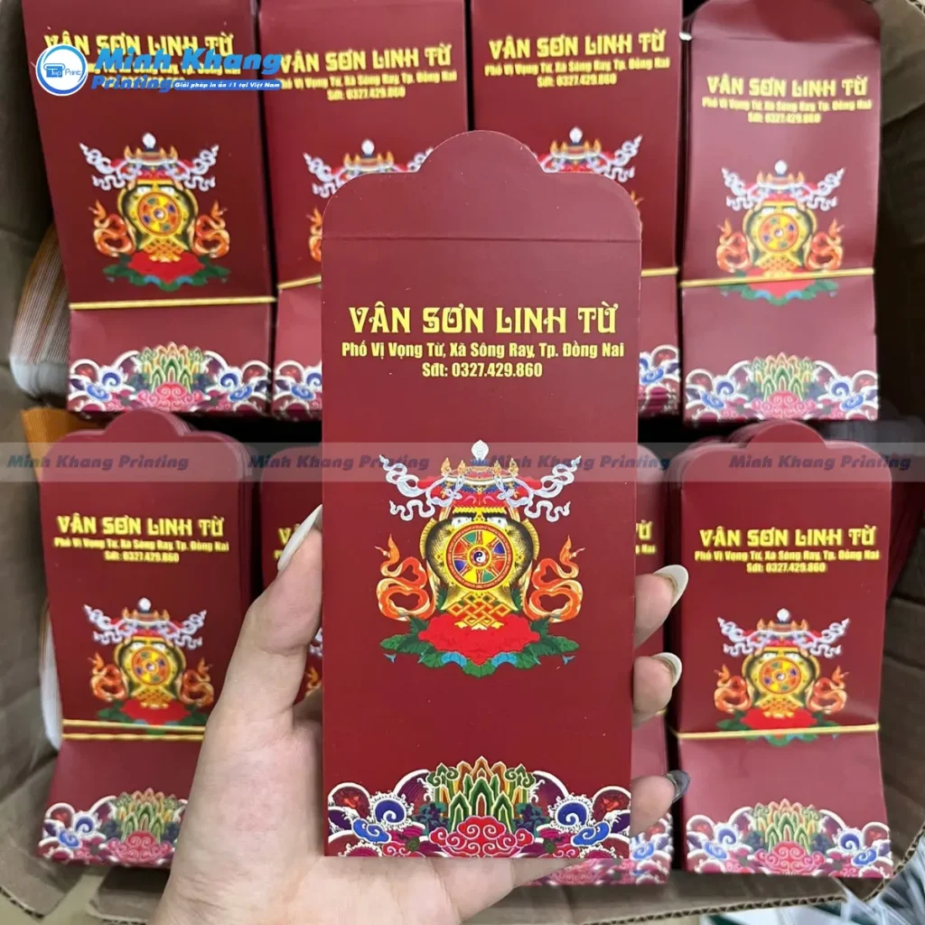 Mẫu bao lì xì thờ tự Vân Sơn Linh Từ