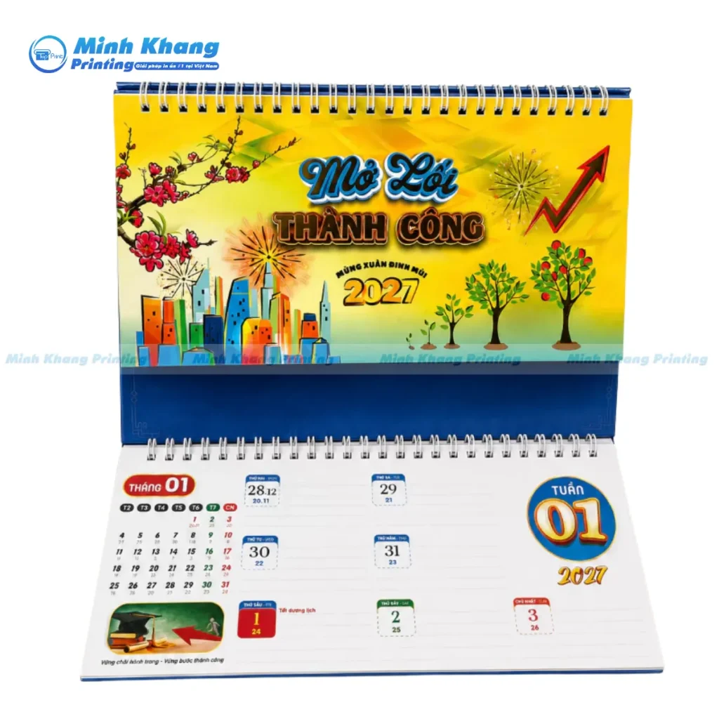 Những Lưu Ý Quan Trọng Khi Thiết Kế Lịch Để Bàn Chữ M Có Note