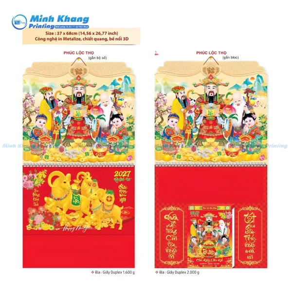 Quy Cách Kỹ Thuật In Lịch Lò Xo Giữa Tại Công Ty In Ấn Minh Khang