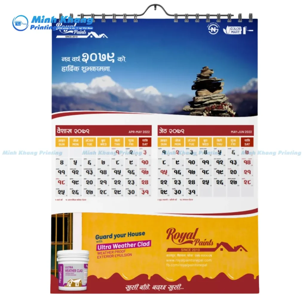 Thiết Kế Tờ Lịch Treo Tường 12 Tháng: Bố Cục Và Nội Dung Chuẩn
